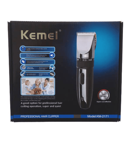 Kemei Professional Rechargeable Dog Grooming Clippers - Low Noise Design-0